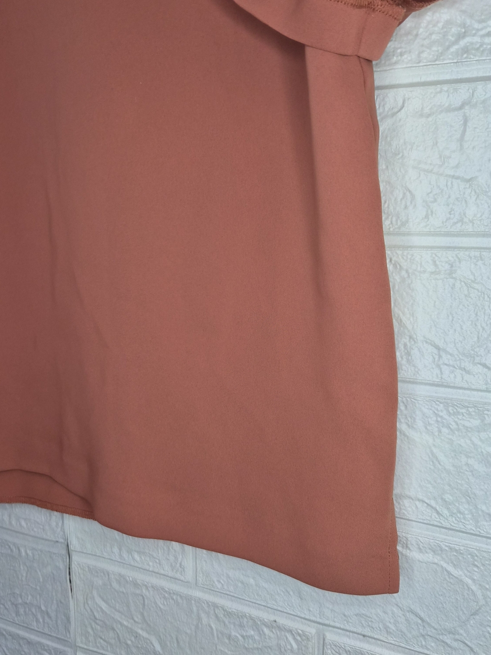 Open Edit Matte Satin Tee Color Rust Redwood Boxy Cropped Profile Size Small - Picture 7 of 7